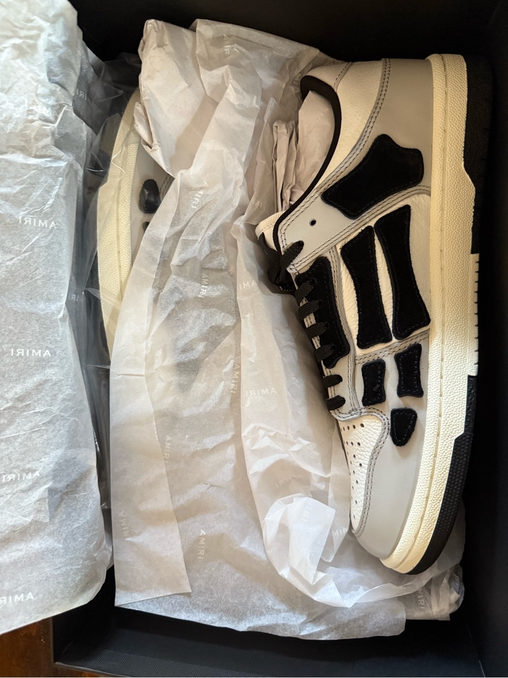 AMIRI Black and White Low-Top Sneakers